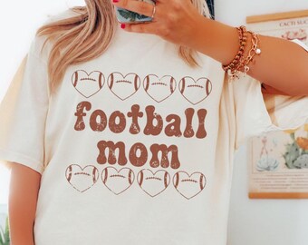 Football Mom Shirt, Custom Football Mama T-Shirt, Womens Football TShirt, Game Day Mama Football Season Shirts, Sports Gift for New Mom