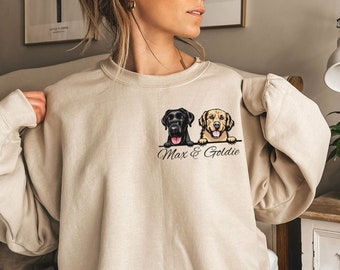 Custom Dog Mom Sweatshirt, Personalized Dog Dad Sweatshirt, Dog Shirt With Name, Dog Lover Hoodie, New Pet Owner Sweater, Gift for Dog Mama