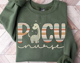 PICU Nurse Sweatshirt, Cute Pediatric Icu Nurse Shirt, PICU Nurse Appreciation Gift, Pediatric Intensive Care Unit Crew Tees, Picu Crewneck