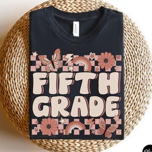 Retro Fifth Grade Shirt, Hello 5th Grade Shirt, 5th Grade Teacher Shirts, Back To School Gift For 5th Grade, Kids First Day Of School Shirt
