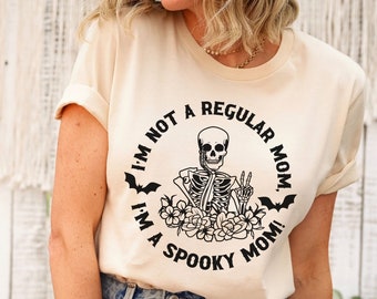 Spooky Mom Shirt, Funny Halloween Shirt for Mom, Skeleton Mom T-Shirt, Spooky Mama TShirt, Momster Shirts, Fall Season Tee, Mama to Be Gift