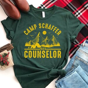 Custom Camp Counselor Shirt, Personalized Camping Shirts, Matching Family Camping Shirts, Group Camper Crew Tees, Campfire TShirt, Hiking