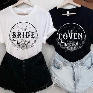 Witchy Bachelorette Shirt, Halloween Bachelorette Party Shirt, The Coven, Celestial Bach, Gothic Wedding Tee, Witch Themed Bridal Party Gift