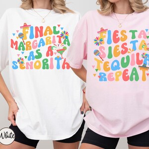 Final Fiesta Bachelorette Party Shirts, Retro Fiesta Bachelorette Shirt, Mexico Bachelorette Shirt, Tequila Margarita Mexican Wedding Tees