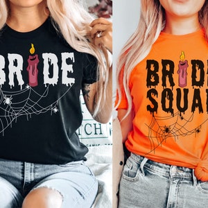 Halloween Bachelorette Shirts, Spooky Bachelorette Party Shirt, Bride Squad T-Shirt, Fall Bridal Party Bridesmaid Outfit, Witchy Wedding Tee