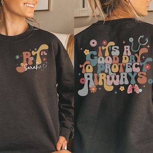 Custom Respiratory Therapist Sweatshirt, RT Shirt, Respiratory Nurse Gift, Respiratory Therapy Sweater, Lung Therapist Hoodie, Pulmonary RN