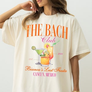 Fiesta Bachelorette Shirts, The Bach Club Shirt, Tequila Bachelorette Party Shirts, Custom Location Luxury Bridal Tees, Mexico Girls Trip