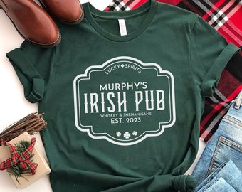 Custom Irish Pub Shirt, Vintage St Patricks Day Shirt, Personalized Irish T-Shirt, Irish Gifts, St Patty Day Parade Outfit, Drinking Shirts