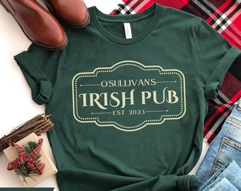 Custom Irish Pub Shirt, Vintage St Patricks Day Shirt, Personalized Irish T-Shirt, Irish Gifts, St Patty Day Parade Outfit, Drinking Shirts