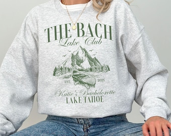 Vintage Camp Bachelorette Party Sweatshirt, Custom Lake Bachelorette Shirts, Mountain Bride Camping Crewneck, Hiking Bach Bridal Party Gifts