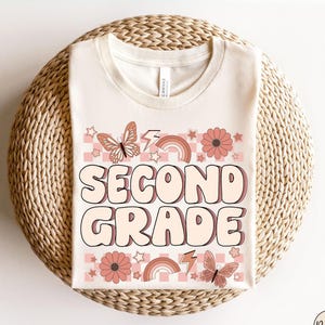 Retro Second Grade Shirt, Second Grade Teacher Shirt, Cute 2nd Grade Team Shirts, Kids Back to School Tee, First Day of Second Grade T-Shirt