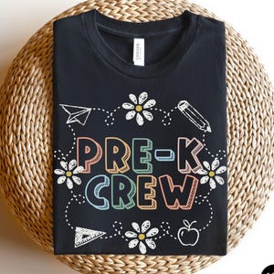 Custom Pre-K Teacher Shirt, PreK Crew Shirts, Pre K Teacher TShirt, PreK Squad T Shirt, PreK T Shirt, Cute PreK Shirt for Back to School Tee