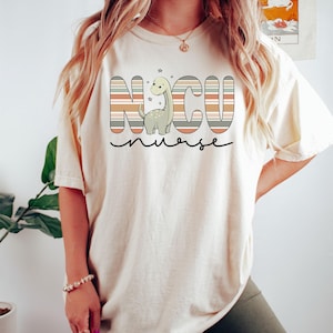 Comfort Colors® NICU Nurse Shirt, NICU Dinosaur TShirt, Neonatal ICU Nurse Tees, Neonatal Intensive Care Unit, Nicu Squad Shirts, Nicu nnp Ivory