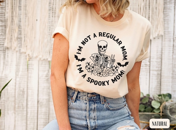 Spooky Mom Shirt, Funny Halloween Shirt for Mom, Skeleton Mom T-Shirt, Spooky Mama TShirt, Momster Shirts, Fall Season Tee, Mama to Be Gift