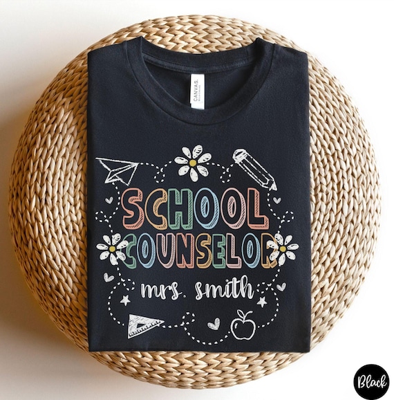 Custom School Counselor Shirt, School Counselor T-Shirt, Teacher Name Shirt, School Counselor Gift, Back to School Staff Shirts, Counseling