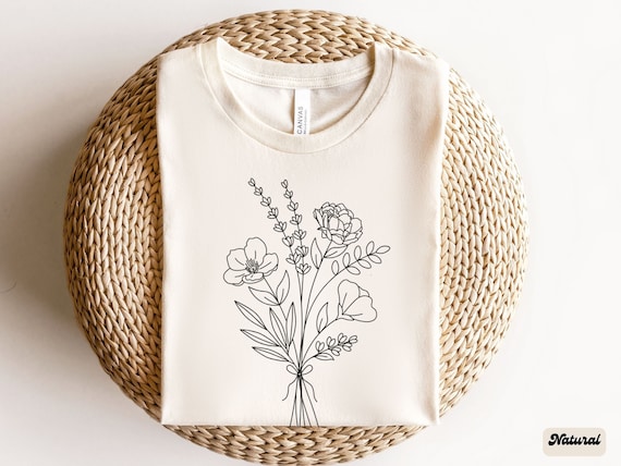 Custom Birth Month Flower Bouquet Shirt, Personalized Gift for Mom, Grandma Garden T-Shirt, Sentimental Mother's Day Gift for Plant Mama