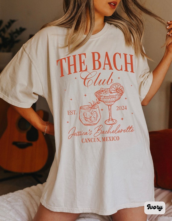 The Bach Club Shirt, Custom Location Bachelorette Shirt, Beach Bachelorette Party Shirts, Personalized Luxury Bachelorette, Bride Social Tee