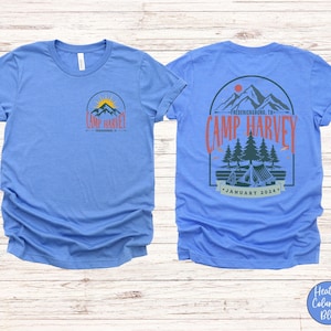 Custom Camp Shirt, Matching Family Camping Shirts, Personalized Camping Gifts, Camp Crew Shirt, Mountain Hiking Tees, Camping Trip T-Shirt Bild 3