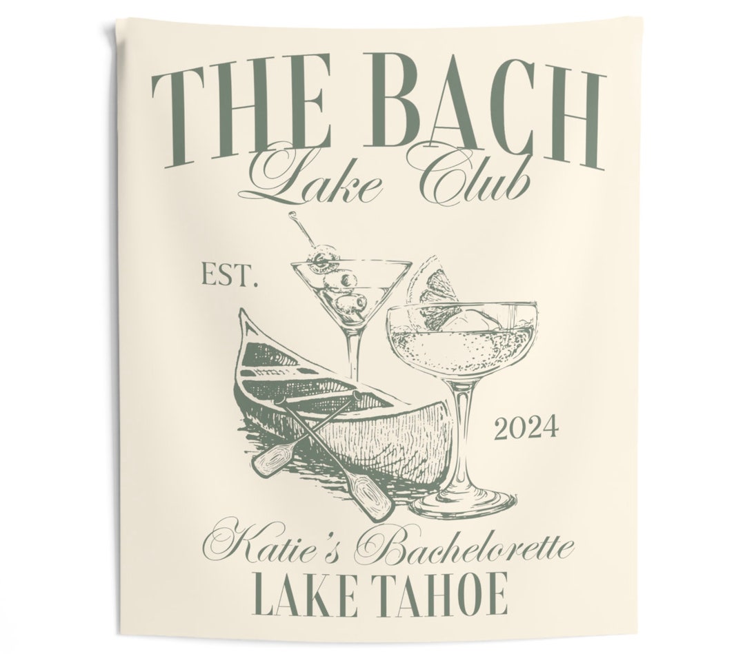 Camp Bachelorette Flag, Custom Lake Tapestry, Personalized Camping ...