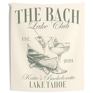 Camp Bachelorette Flag, Custom Lake Tapestry, Personalized Camping ...