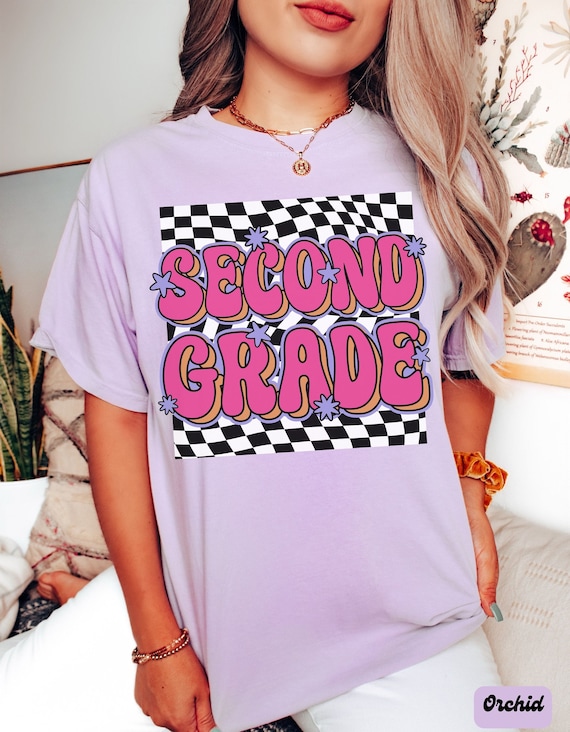 Retro Second Grade Shirt, Second Grade Teacher Shirt, 2nd Grade Crew Shirts, New Teacher Gifts, Second Grade Team Shirts, Home School TShirt