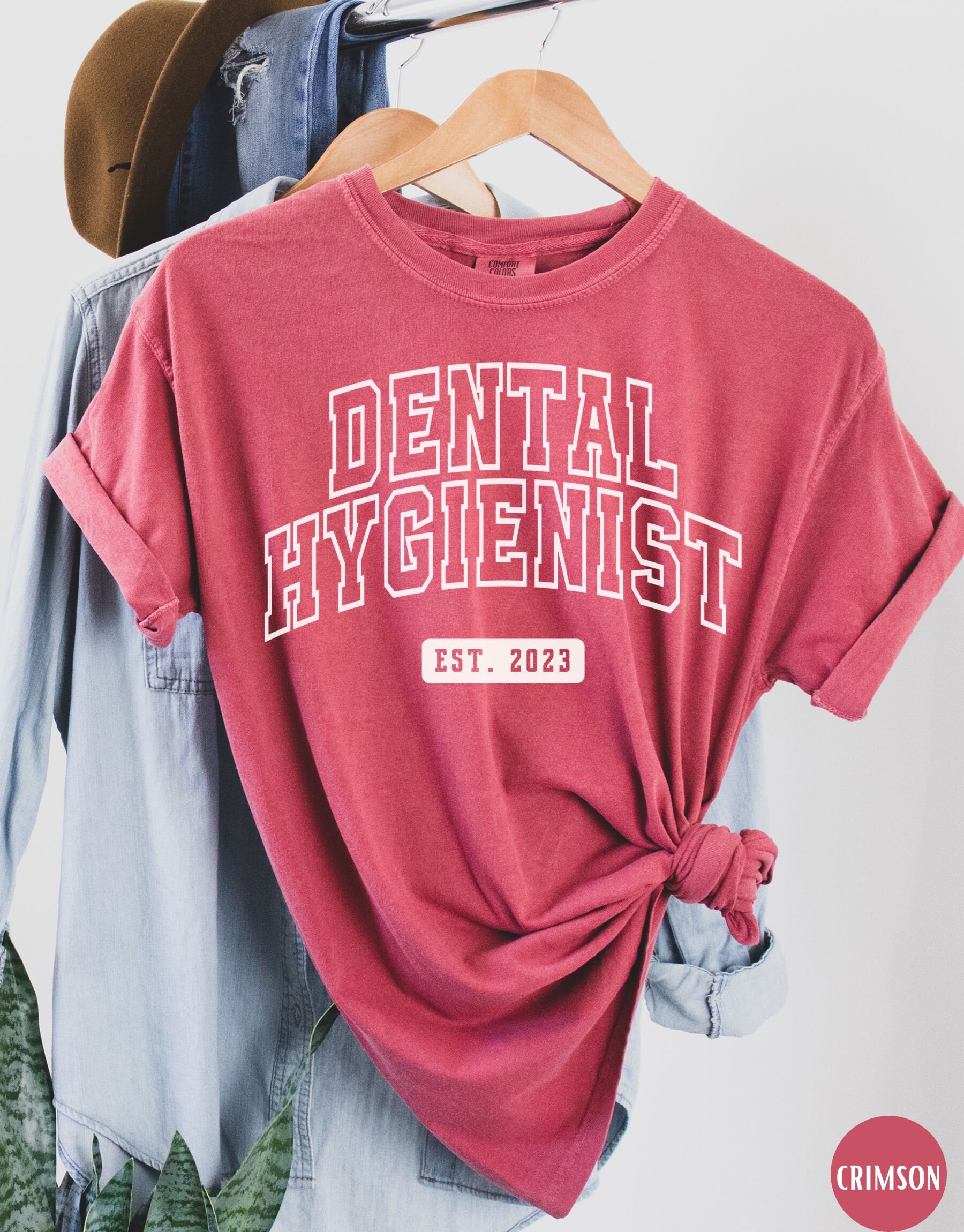Dental Hygienist Est Shirt, Comfort Colors New Dental Assistant Tshirt ...