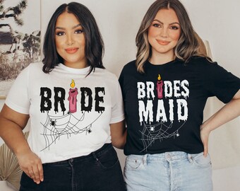 Halloween Bachelorette Party Shirts, Spooky Bachelorette Shirt, Halloween Bride T-Shirt, Fall Bridal Party Outfits, Witchy Bridesmaid TShirt