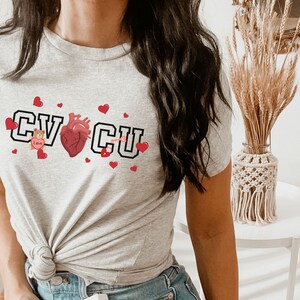 CVICU Valentine Shirt, Cute Cardiovascular Intensive Care Unit Nurse TShirt, Valentine's Day Gift for Cardiac Nurse, RN Tee, ICU Crew Shirts image 6