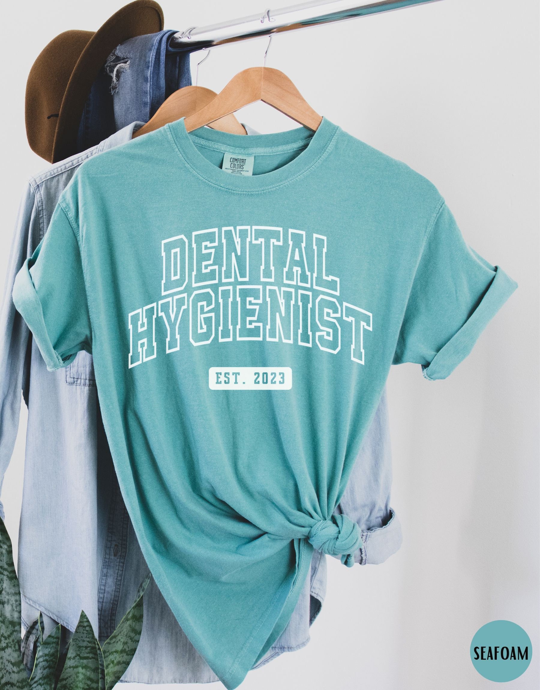 Dental Hygienist Est Shirt, Comfort Colors New Dental Assistant Tshirt ...