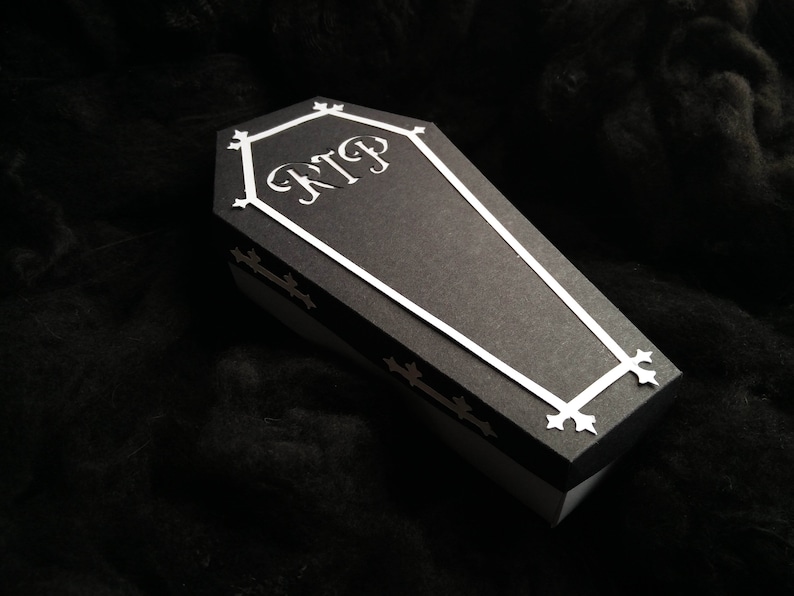 Coffin Box Template Coffin Gift Box Halloween Box Svg Etsy