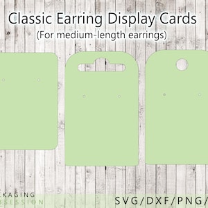 Earring Display Card SVG | Earring Backing Card SVG | Earring Card Template | Dangly Earrings