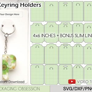 Keyring Display Card svg, Keychain Card Holder svg (1427814)