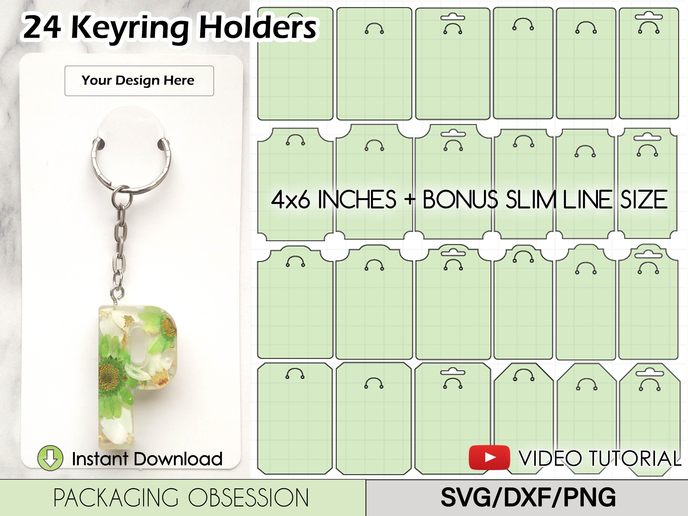 Keyring Holder Svg Keychain Display Card Svg Keyring Display Etsy