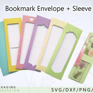 Bookmark Sleeve svg, Bookmark Box svg, Bookmark Display Card svg,  Bookmark Holder svg, Bookmark Envelope, Bookmark svg, Resin Bookmark