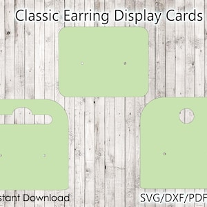 Earring Display Card SVG | Earring Backing Card SVG | Earring Card Template