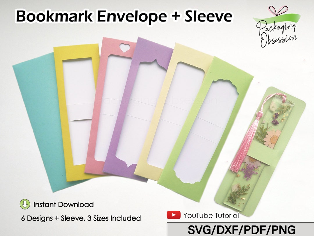 Bookmark Sleeve Svg Bookmark Box Svg Bookmark Display Card Etsy