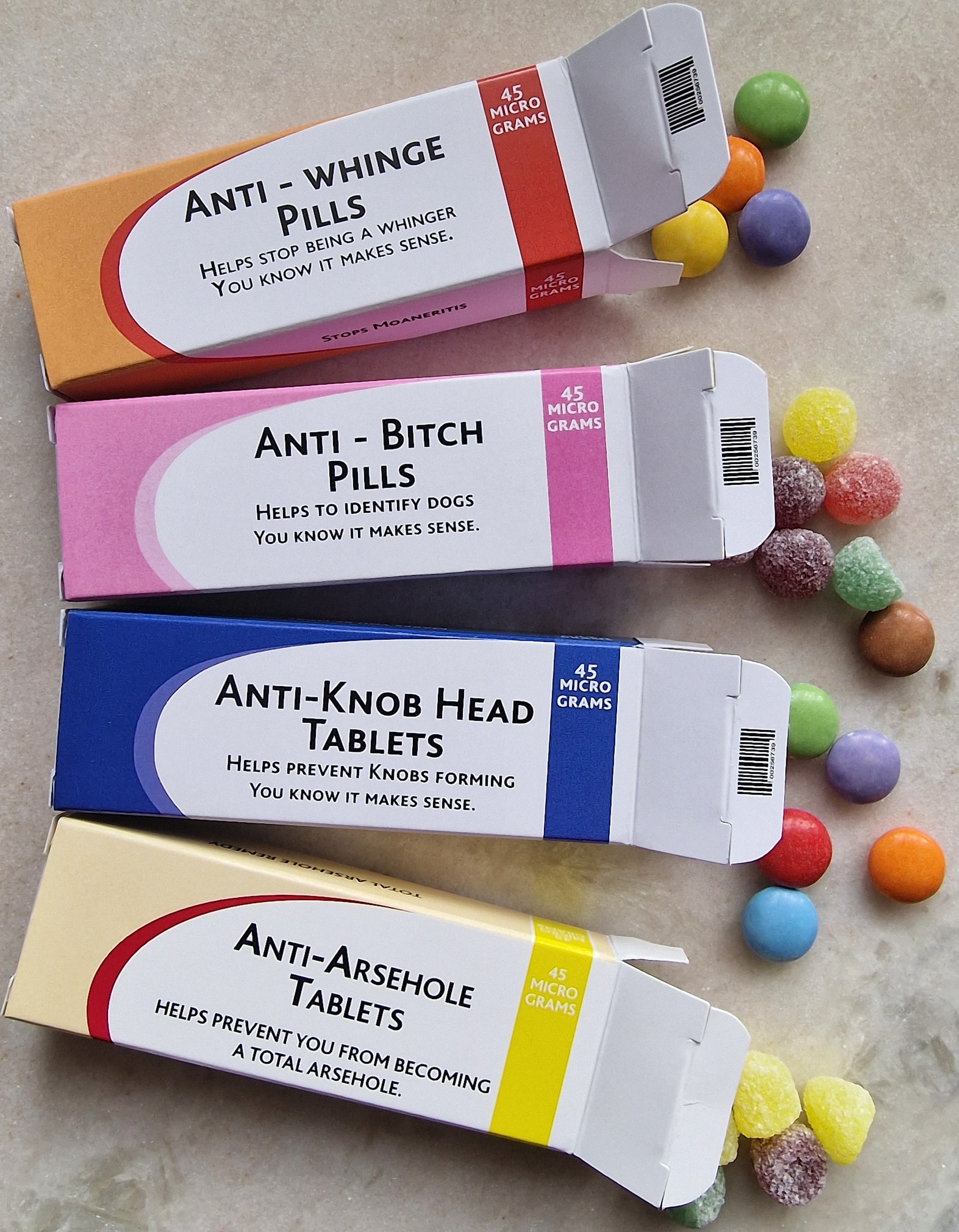 Joke Pill Boxes Gift Set X4 Fun Prank Medication Secret Santa Etsy UK