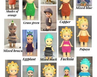 Crochet Clothes & Accessories for Sonny Angel Doll - Handmade Outfit