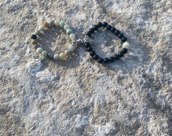 Friendship Companion Bracelets, Gift for Women Men Mothers Wife, Volcanic Beads, Couples Magnetic bracelets