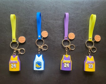 Jersey Keychain / Mini Jersey Basketball / Car Keychain / LA / Pendant / Championship / Gift for Fan / Wallet Keychain / Vintage