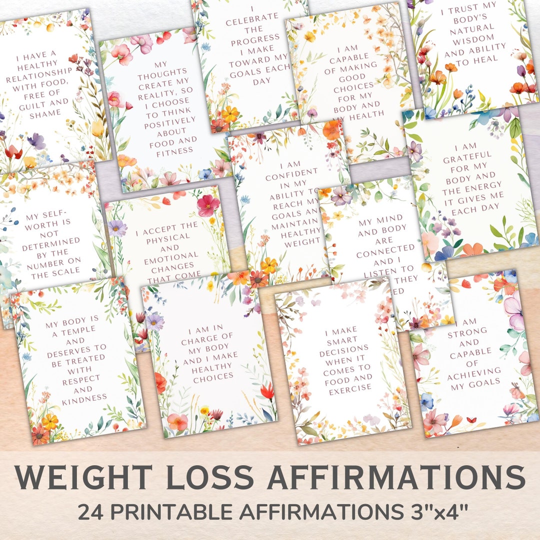 Weight Loss Affirmation Cards. Weightloss, Self Love and Self
