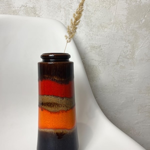 Vintage 60s 70s Fat Lava Scheurich Vase 206-26 Art West Germany Pottery Rare