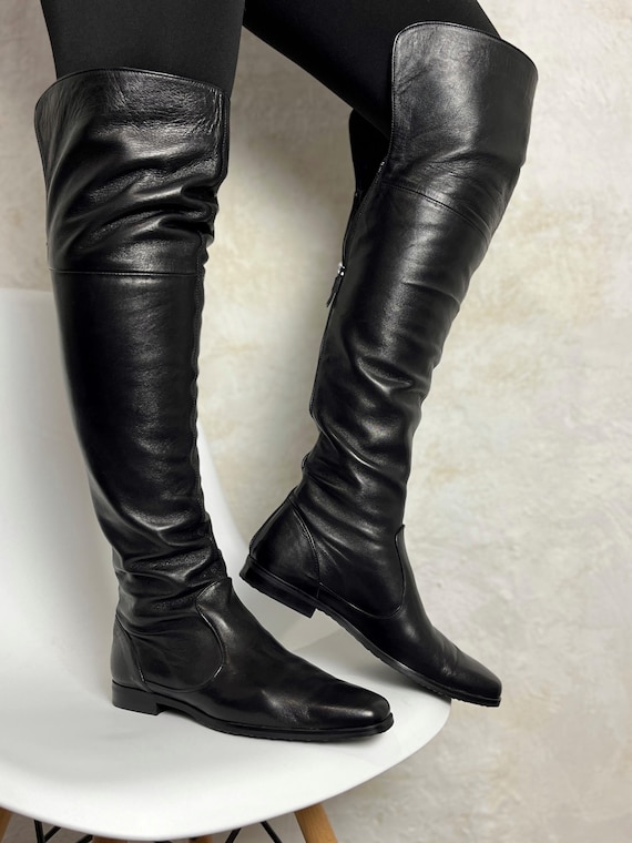 Vivace Italy Soft Leather Thigh High Over the Knee Boots  display picture 3