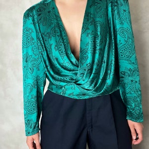 Louis Féraud Vintage 80s Silk Blouse - Size L
