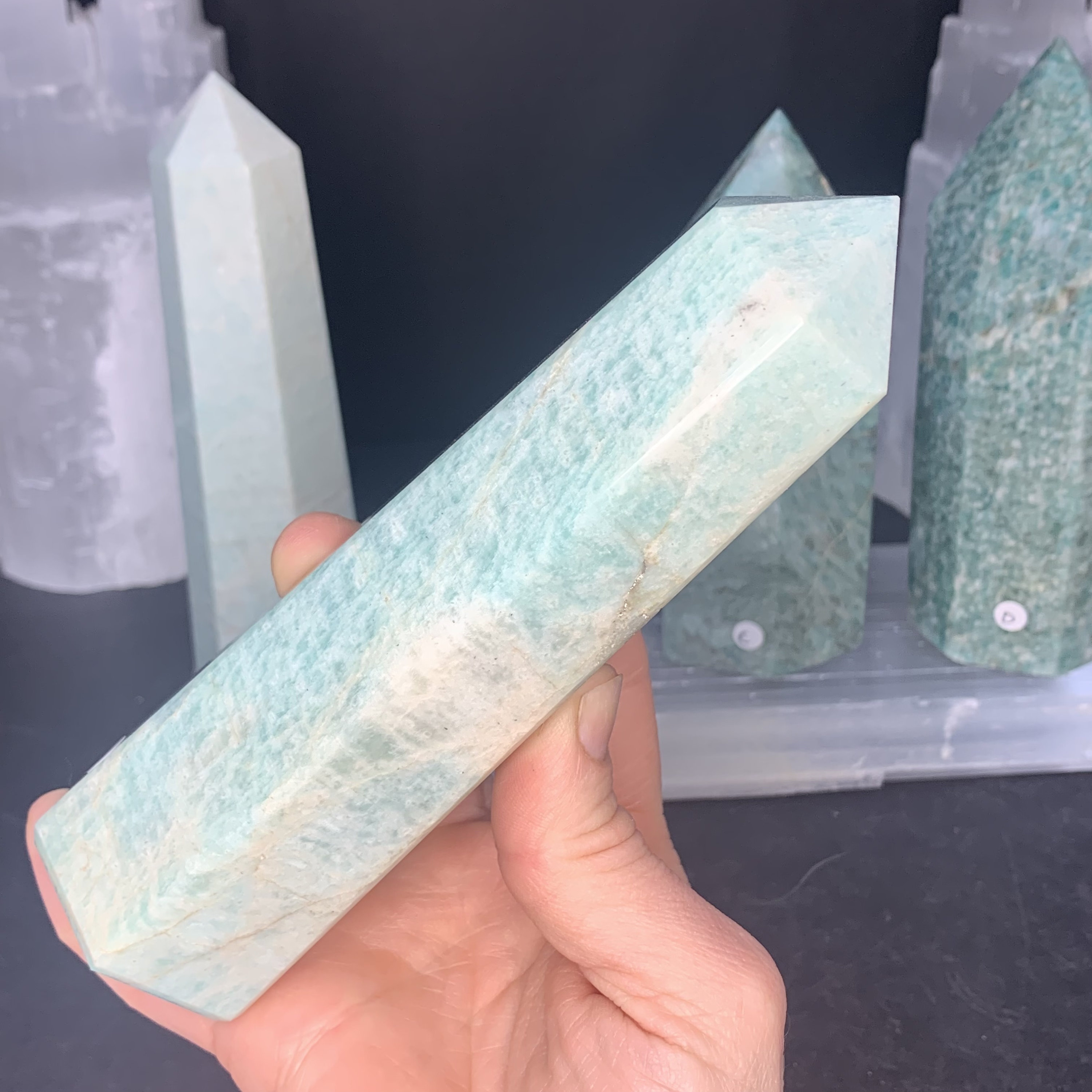 Large Amazonite Tower - Natural Stone Crystal for Healing and Home ...