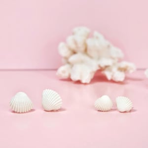 Shell polymer clay earrings