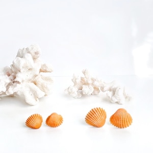 Shell polymer clay earrings