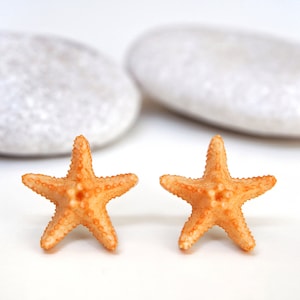 Starfish polymer clay earrings