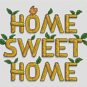 Home Sweet Home Stardew Valley Cross Stitch (completed)