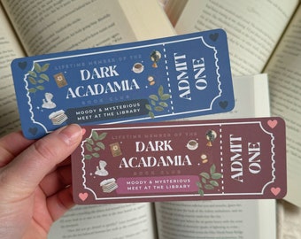 Dark Academia Book Club - Dark Academia Bookmark - Trendy Bookmark - Book Club Bookmark - Bookish - Leuke Bookmark